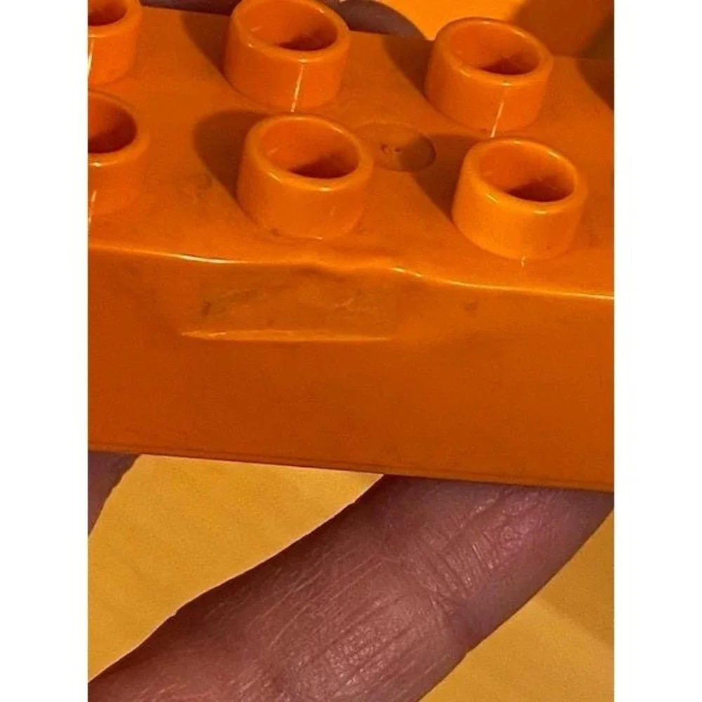 Lego Duplo Orange Replacement Bricks Tall 2x2 2x4 Lot 14 Pieces 2002 Vintage